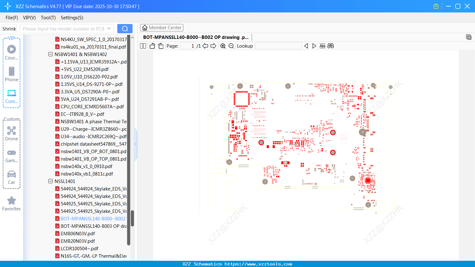 Laptop Mechrevo BOT-MPANSSL140-B000~B002 OP Drawing